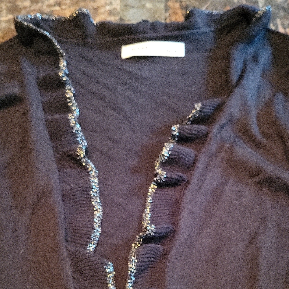 Old Navy Navy Ruffle Cardigan - Picture 3 of 3